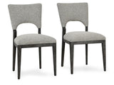 Mitchel Gray Upholstered Dining Chair (Set of 2) - Ornate Home