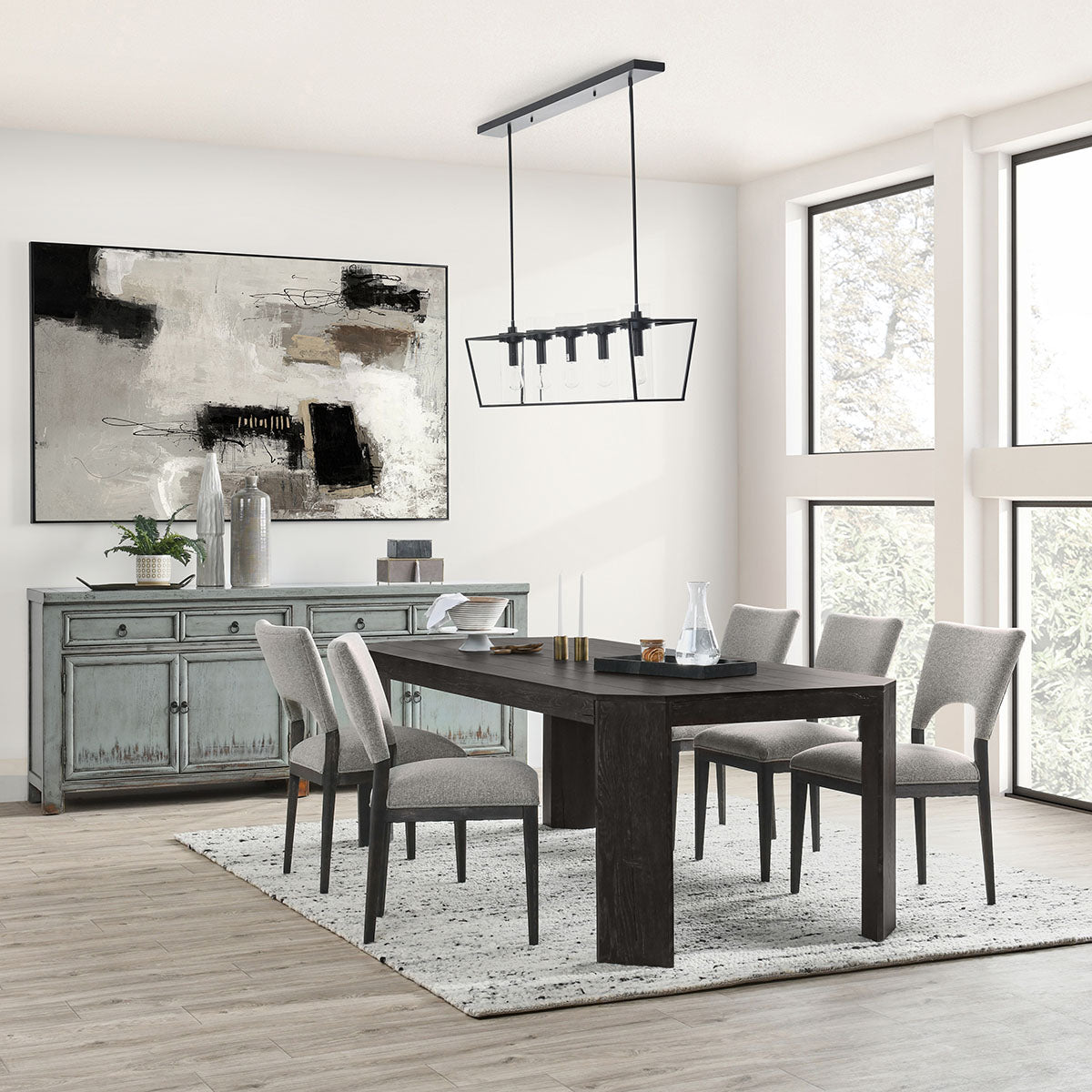 Mitchel Gray Upholstered Dining Chair (Set of 2) - Ornate Home