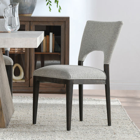 Mitchel Gray Upholstered Dining Chair (Set of 2) - Ornate Home
