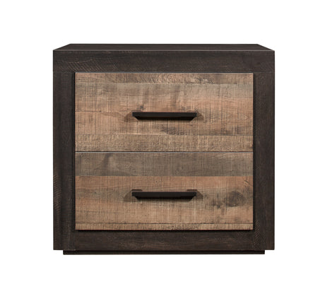 Miter Rustic Mahogany/Dark Ebony 4-piece Queen Bedroom Set - Ornate Home