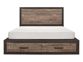 Miter Rustic Mahogany/Dark Ebony California King Platform Bed - Ornate Home