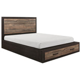 Miter Rustic Mahogany/Dark Ebony Eastern King Platform Bed - Ornate Home