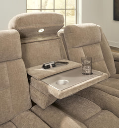 Mixed Motion Brownstone Power Reclining Sofa - Ornate Home