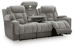 Mixed Motion Shadow Power Reclining Sofa - Ornate Home