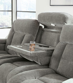 Mixed Motion Shadow Power Reclining Sofa - Ornate Home