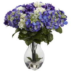 Mixed Silk Hydrangeas in a Vase - Ornate Home