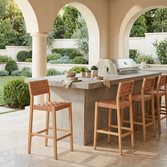 Mizuya Brown Barstool - Ornate Home
