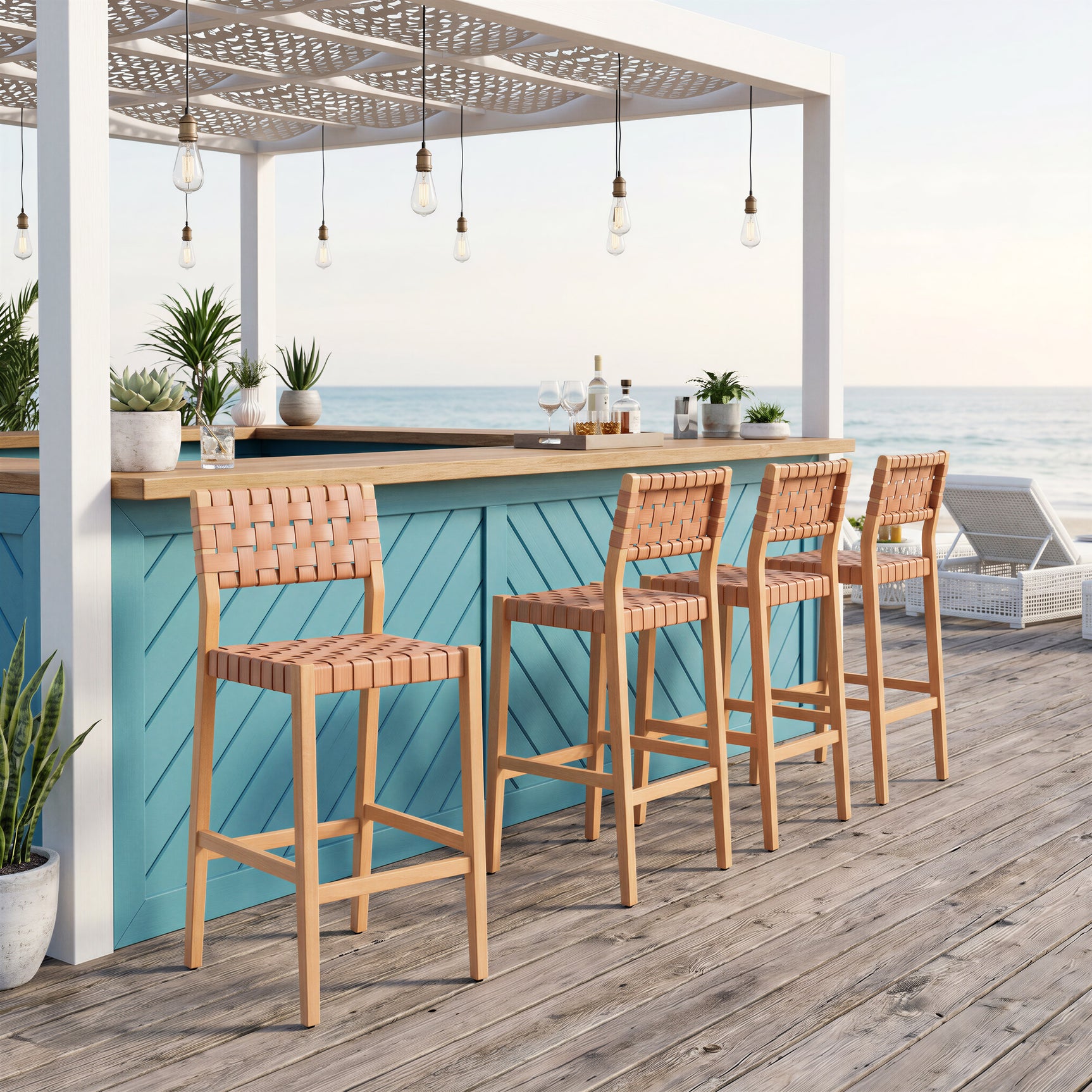 Mizuya Brown Barstool - Ornate Home