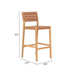 Mizuya Brown Barstool - Ornate Home