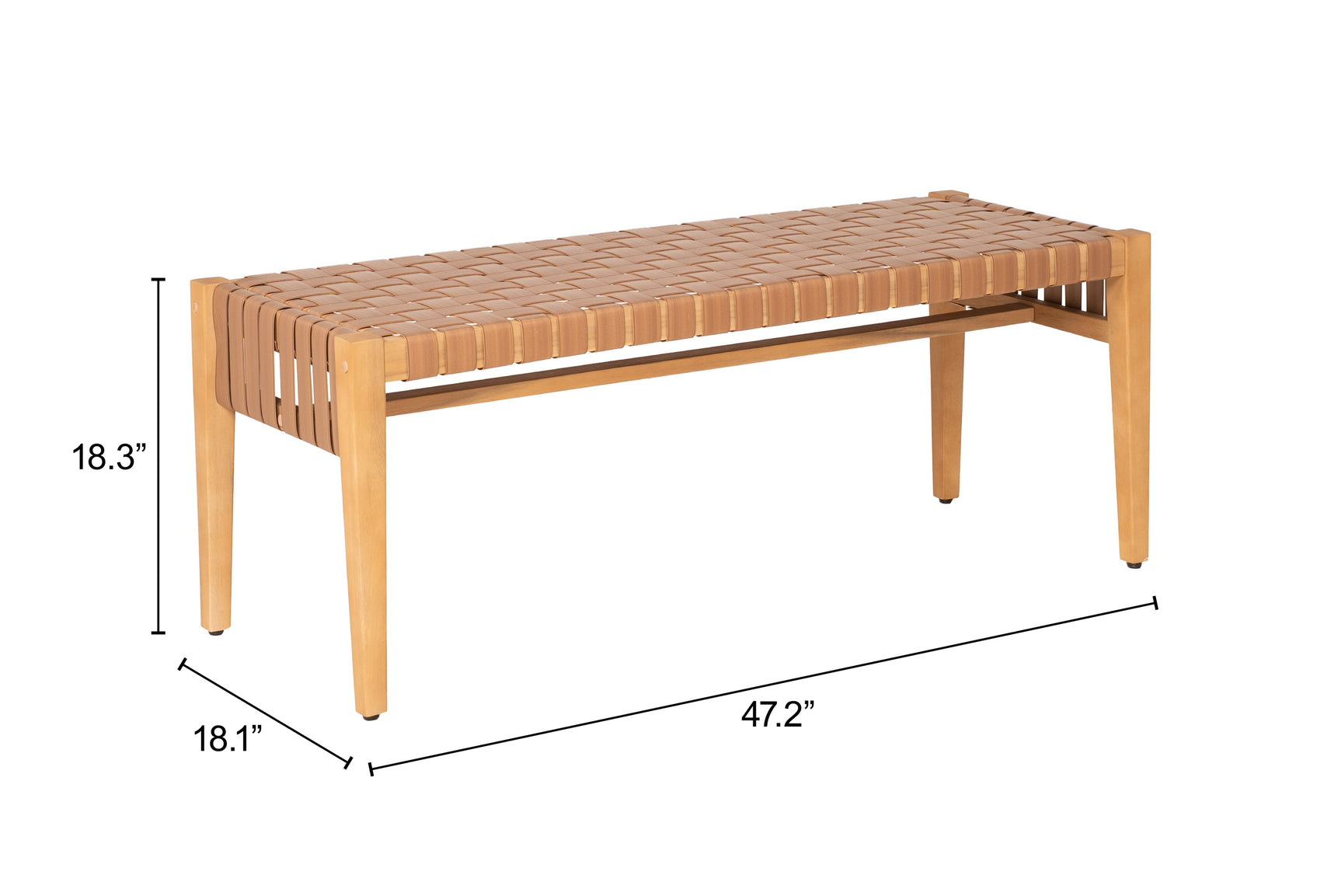 Mizuya Brown Bench - Ornate Home