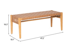 Mizuya Brown Bench - Ornate Home