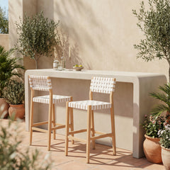 Mizuya White Barstool - Ornate Home