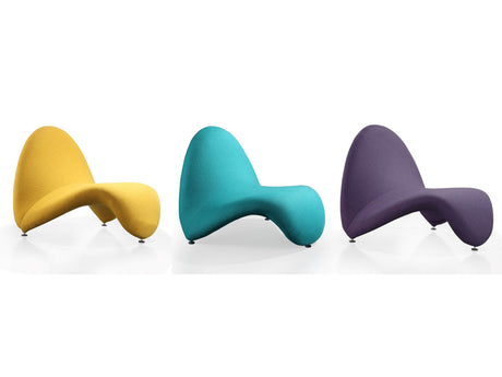 MoMa Multi Colored Accent Chair in Purple, Teal and Yellow (set of 3) - Ornate Home