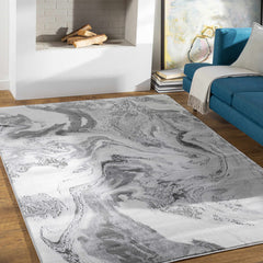 Moana Charcoal Marble Rug - Ornate Home