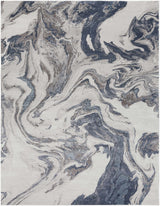 Moana Denim Blue Marble Area Rug - Ornate Home
