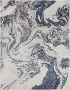 Moana Denim Blue Marble Area Rug - Ornate Home