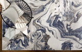 Moana Denim Blue Marble Area Rug - Ornate Home