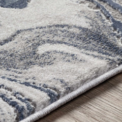 Moana Denim Blue Marble Area Rug - Ornate Home