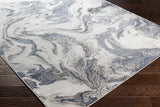 Moana Denim Blue Marble Area Rug - Ornate Home