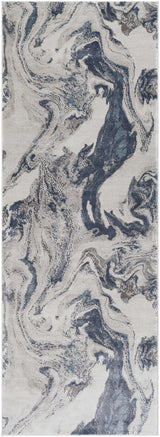 Moana Denim Blue Marble Area Rug - Ornate Home