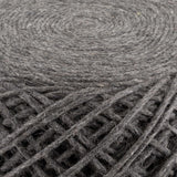 Moapa Charcoal Wool Pouf - Ornate Home