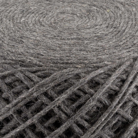 Moapa Charcoal Wool Pouf - Ornate Home