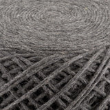 Moapa Charcoal Wool Pouf - Ornate Home