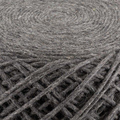 Moapa Charcoal Wool Pouf - Ornate Home
