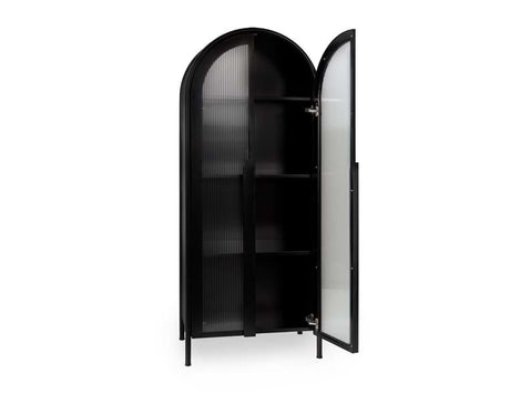 Moca Black Tall Cabinet - Ornate Home