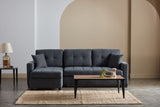 Mocca Dupont Anthracite Queen Sleeper Sectional w/ Storage - Ornate Home