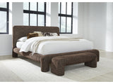 Mocoa Mongoose California King Fully Upholstered Platform Bed - Ornate Home