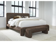 Mocoa Mongoose King Fully Upholstered Platform Bed - Ornate Home