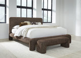 Mocoa Mongoose Queen Fully Upholstered Platform Bed - Ornate Home