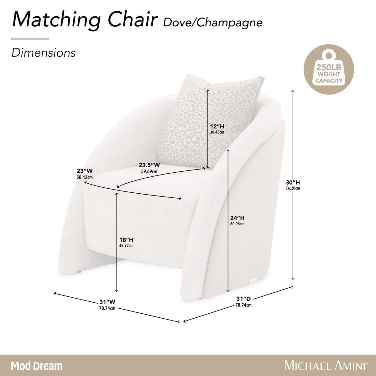 Mod Dream Rich Champagne/Dove Matching Chair