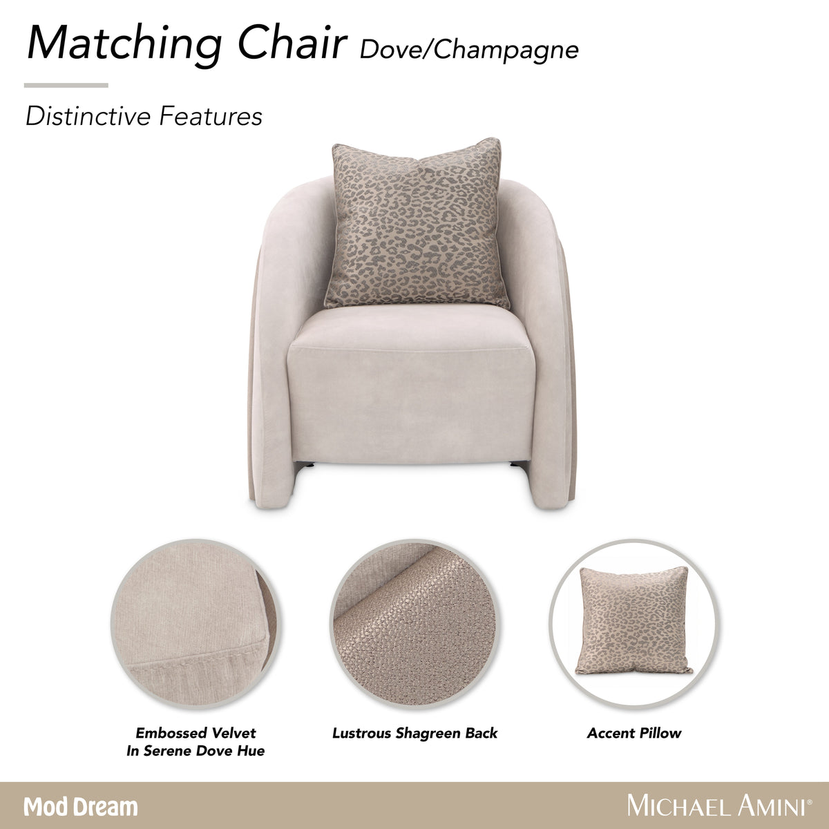 Mod Dream Rich Champagne/Dove Matching Chair