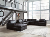 ModMax II Black 8-Piece Sectional with Left Chaise and Audio Consoles (Online Special Price) - Ornate Home