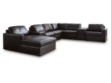 ModMax II Black 8-Piece Sectional with Left Chaise and Storage Consoles (Online Special Price) - Ornate Home
