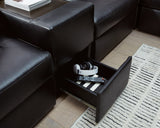 ModMax II Black 8-Piece Sectional with Left Chaise and Storage Consoles (Online Special Price) - Ornate Home