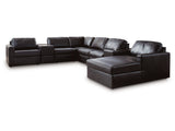ModMax II Black 8-Piece Sectional with Right Chaise and Storage Consoles (Online Special Price) - Ornate Home