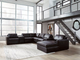 ModMax II Black 8-Piece Sectional with Right Chaise and Storage Consoles - Ornate Home