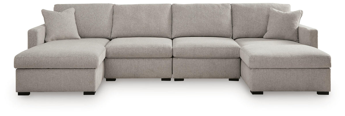 ModMax Luxe Flint 4-Piece Double Chaise Sectional - Ornate Home