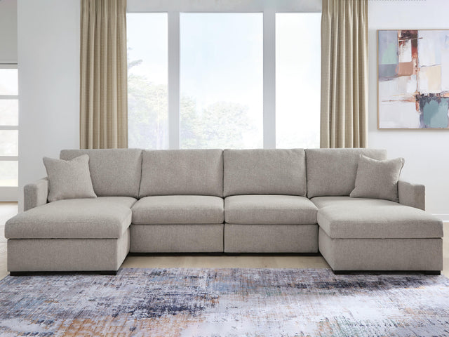 ModMax Luxe Flint 4-Piece Double Chaise Sectional - Ornate Home