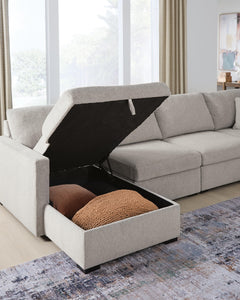 ModMax Luxe Flint 4-Piece Double Storage Chaise Sectional - Ornate Home