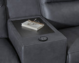 ModZ Blue 7-Piece Power Reclining Sectional with Audio Consoles - Ornate Home