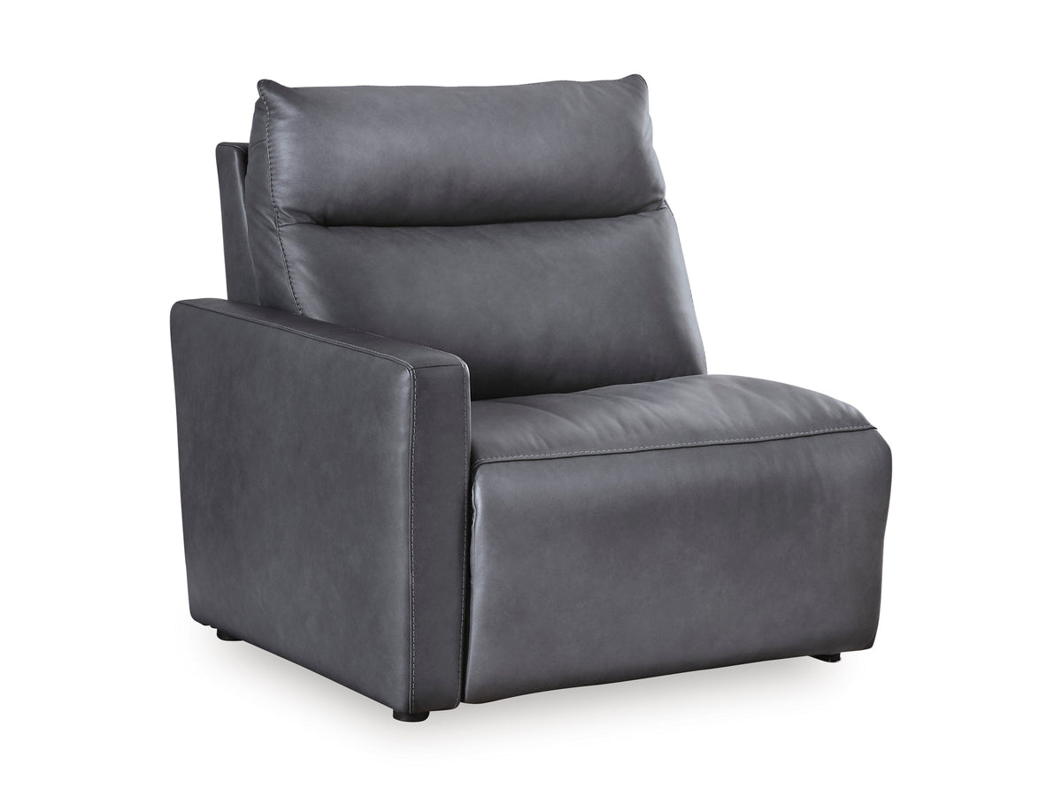 ModZ Blue 7-Piece Power Reclining Sectional with Audio Consoles - Ornate Home