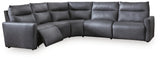 ModZ Blue 5-Pc Power Reclining Sectional - Ornate Home