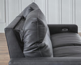 ModZ Blue 6-Piece Power Reclining Sectional w/ Audio Console - Ornate Home
