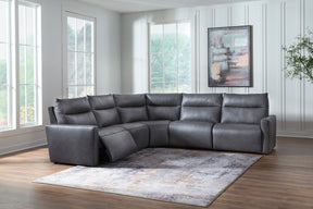 ModZ Blue 5-Piece Power Reclining Sectional (Online Special Price) - Ornate Home