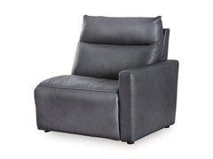 ModZ Blue 6-Piece Power Reclining Sectional w/ Audio Console - Ornate Home