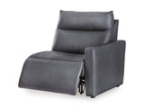 ModZ Blue 7-Piece Power Reclining Sectional with Audio Consoles - Ornate Home